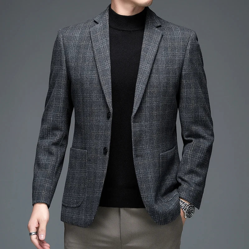 Blazer Xadrez Estilo Inglês