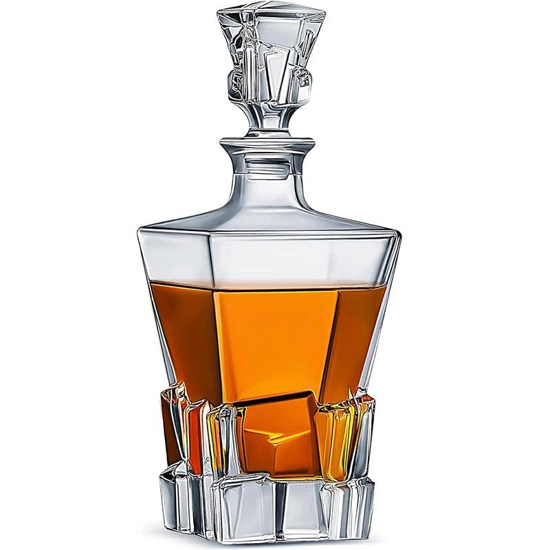 Garrafa Decanter com Blocos de Vidro