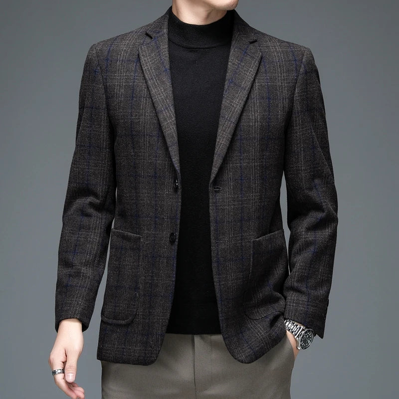 Blazer Xadrez Estilo Inglês