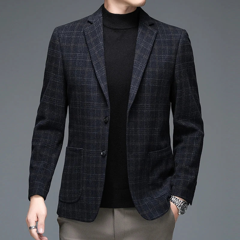 Blazer Xadrez Estilo Inglês