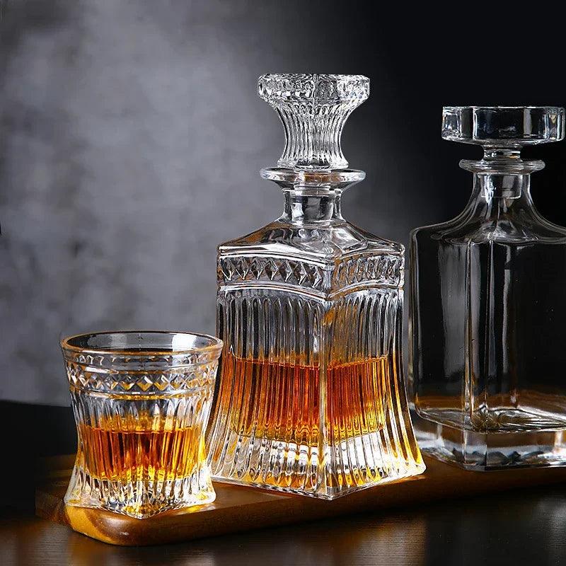 Garrafa Decanter de Vidro Texturizado