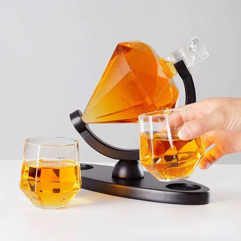 Decanter Rotativo em Forma de Diamante